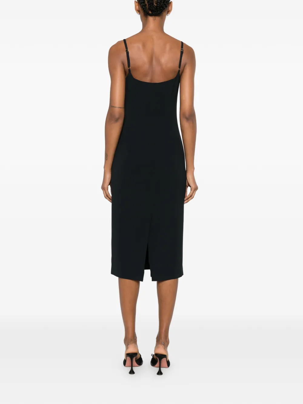 Blumarine Verfraaide midi-jurk met hartpatroon Zwart