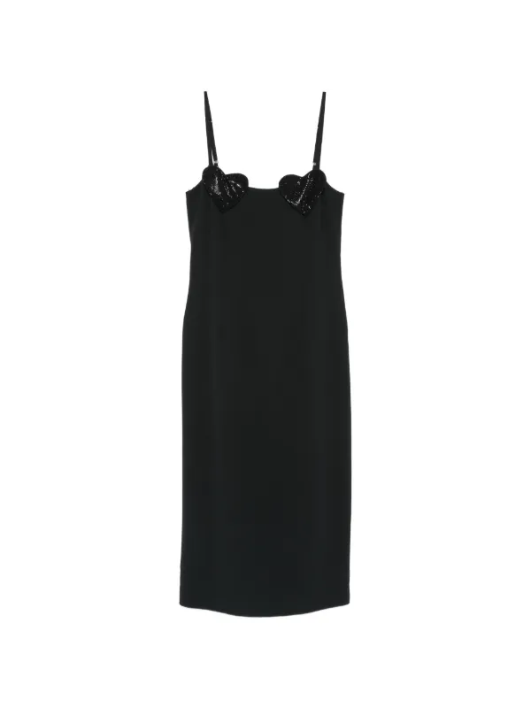 Blumarine ハートモチーフ ミディドレス | ブラック | FARFETCH JP