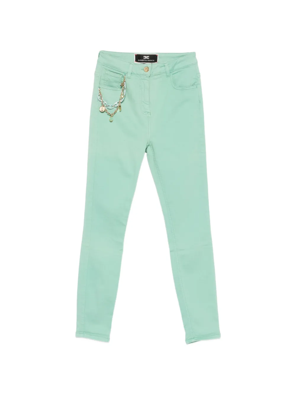 Elisabetta Franchi charm-pendant jeans - Verde