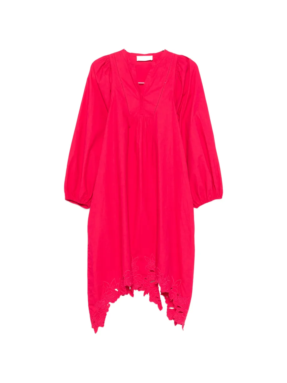 Blugirl cut-out floral-embroidered midi dress - Rosa