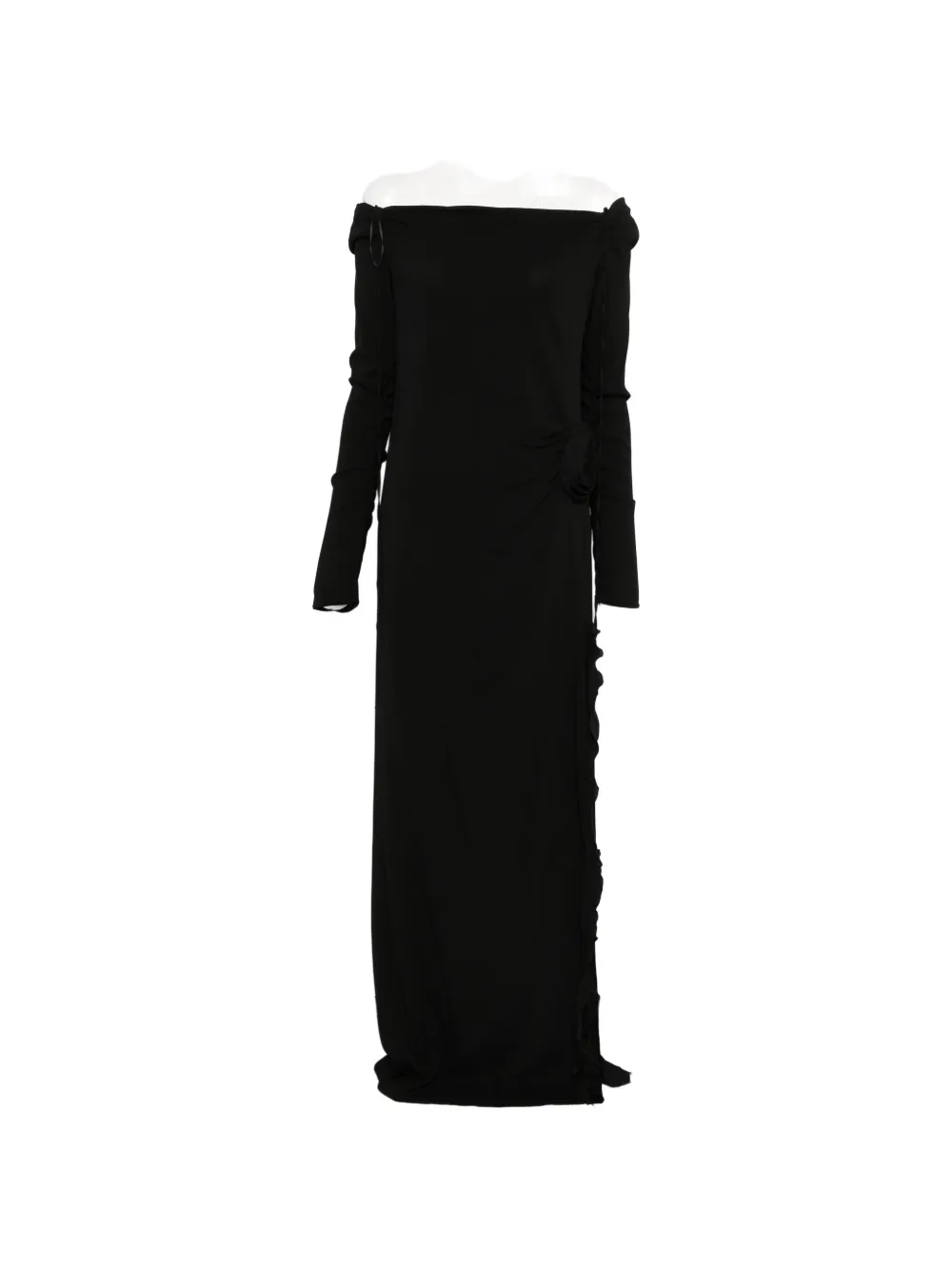 Blumarine off-shoulder floral dress - Schwarz