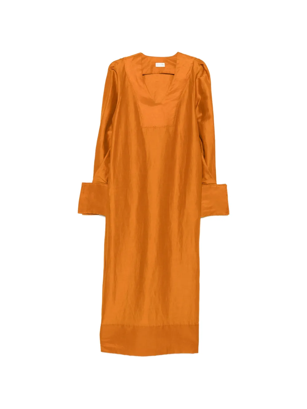 By Malene Birger Mienna Leinen-Maxikleid mit V-Ausschnitt - Orange