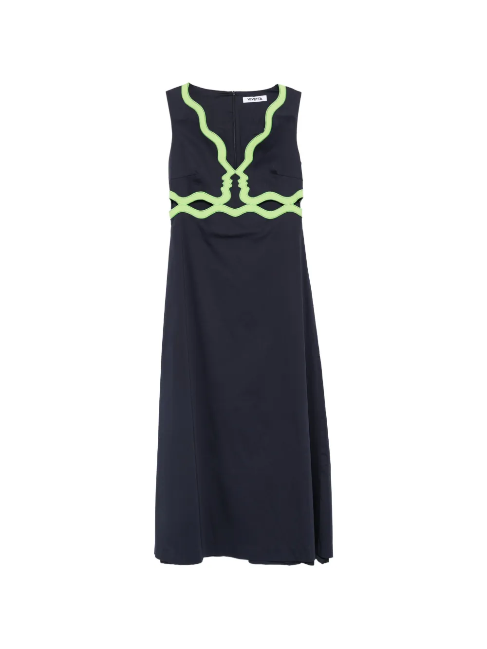 Vivetta Face-motif Cut-out Midi Dress