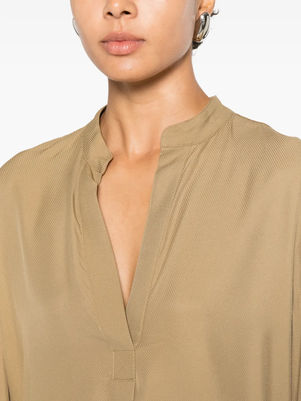 By Malene Birger Mabilla mini-jurk met V-hals Beige