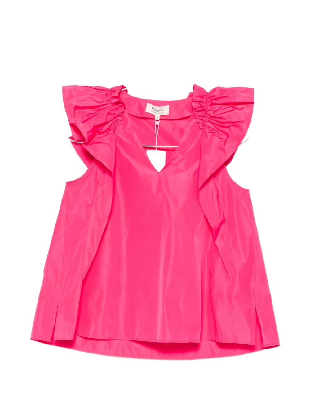 Psophia Ruffled V-neck Blouse In Pink