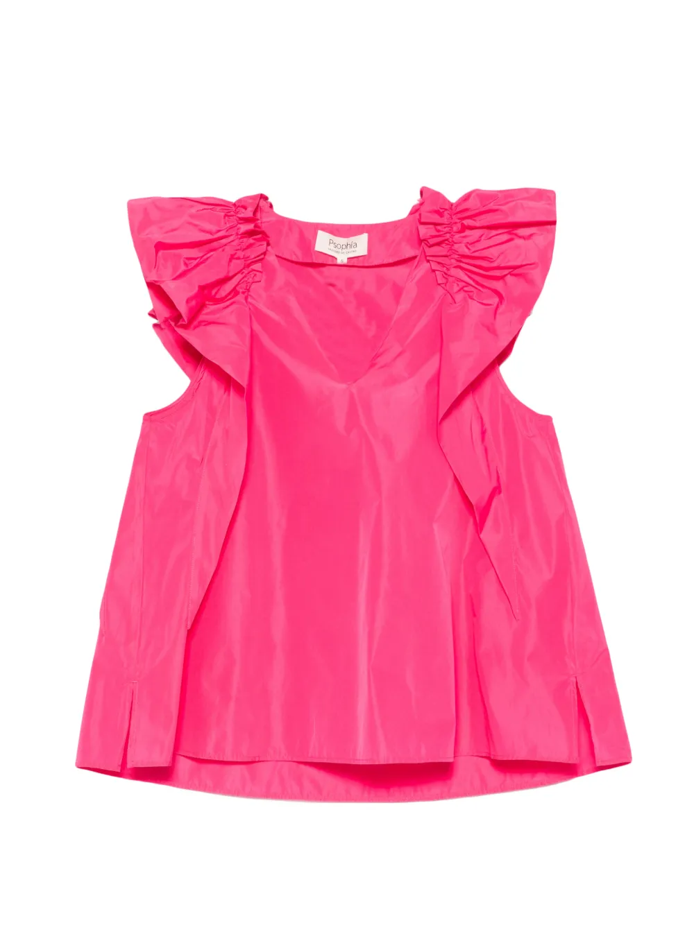 PSOPHIA ruffled V-neck blouse - Rosa