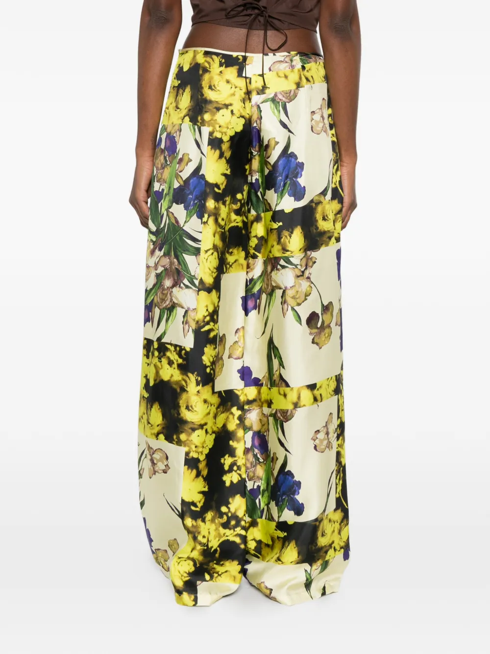 Erika Cavallini Broek met bloemenprint Groen