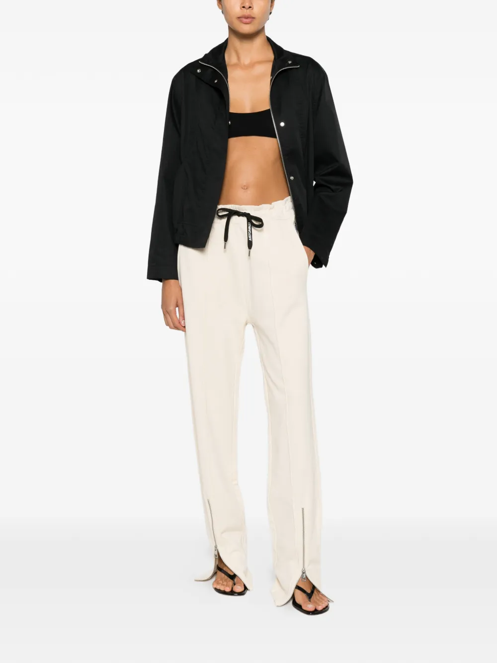 Just Cavalli Trainingsbroek met trekkoord en rits Beige