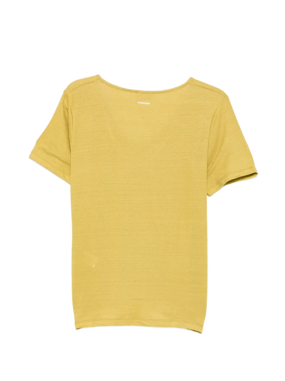 MOMONÌ T-shirt met V-hals Geel