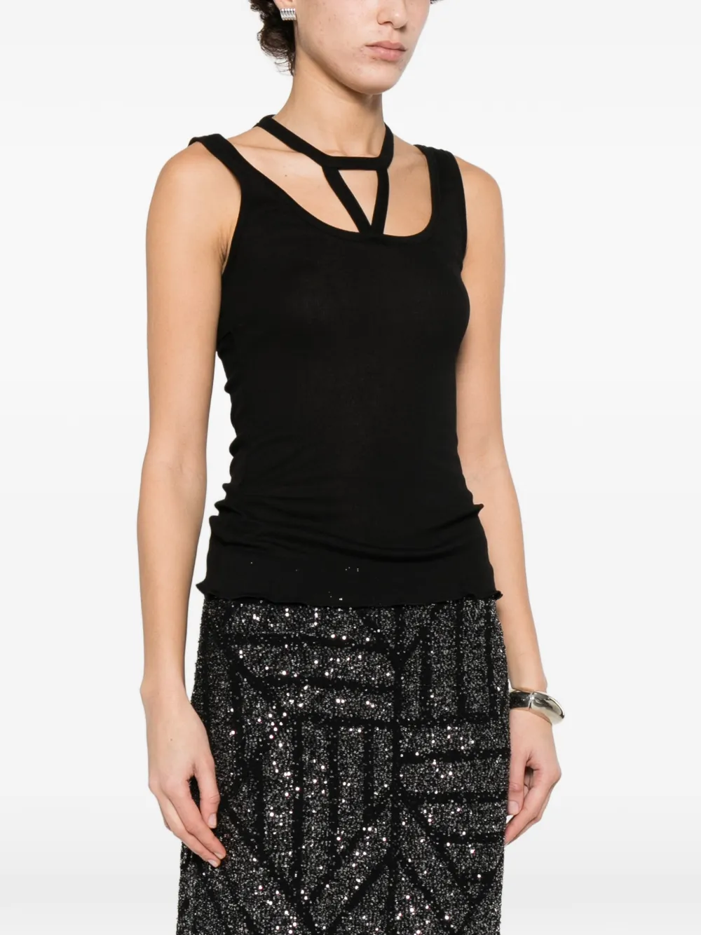  Circus Hotel Halterneck Top - Black 