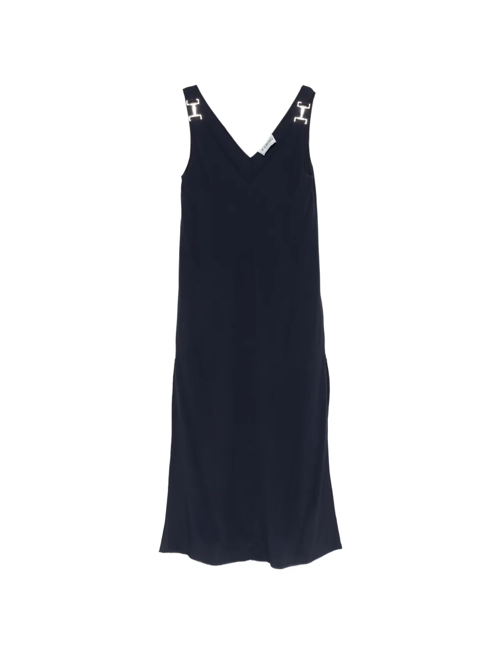 Iceberg V-neck woven dress - Blu