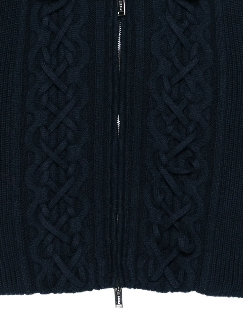 Iceberg Cable-knit Zip-up Jacket In Blue