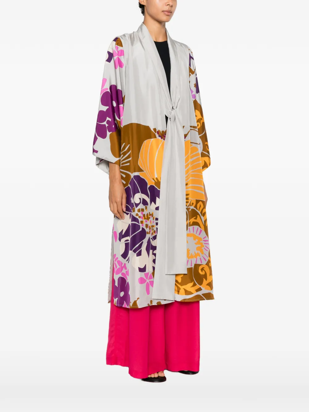  Psophia Abrigo Con Estampado Floral - Gris 