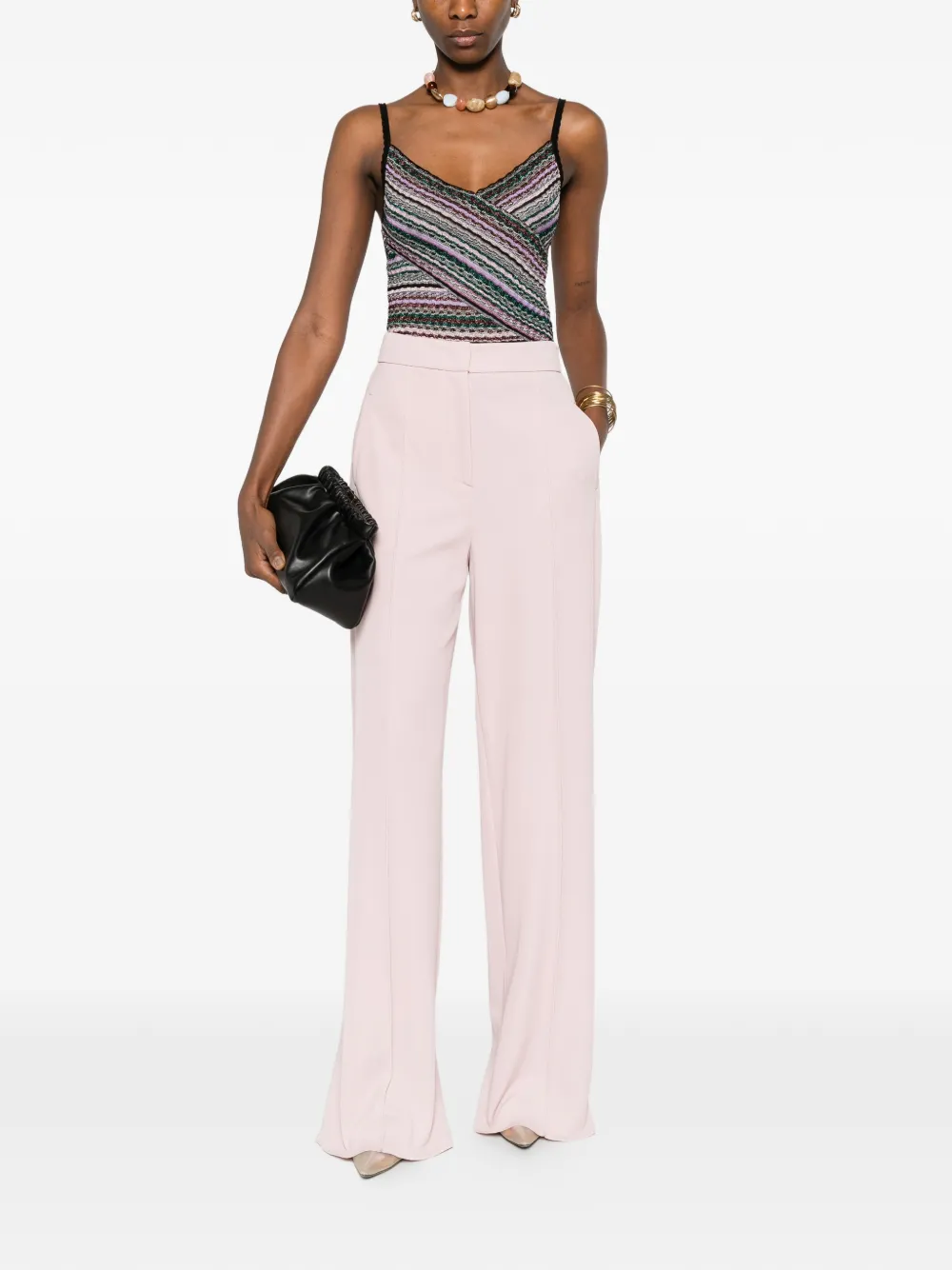 Missoni Palazzo broek met wijde pijpen Roze