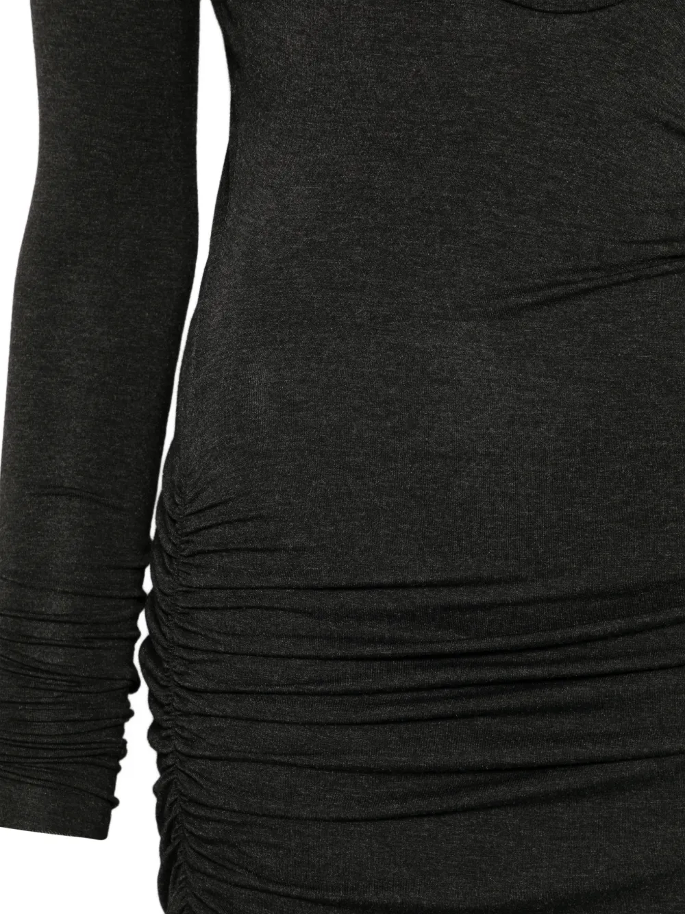 Blumarine Gedrapeerde jurk met col Grijs