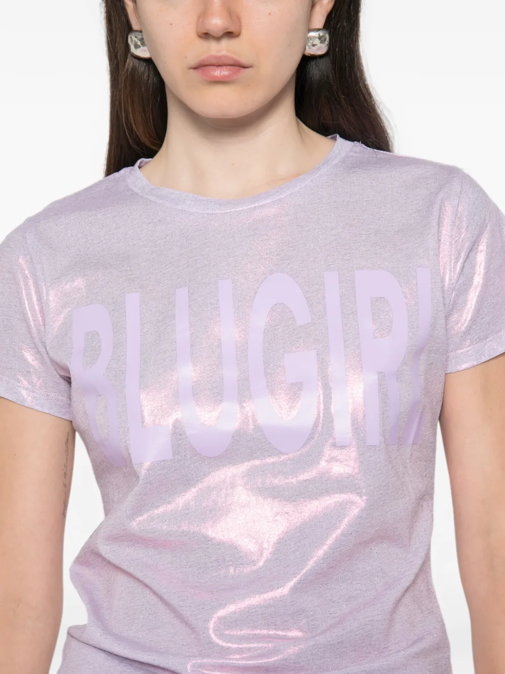 Blugirl T-shirt met logoprint Paars
