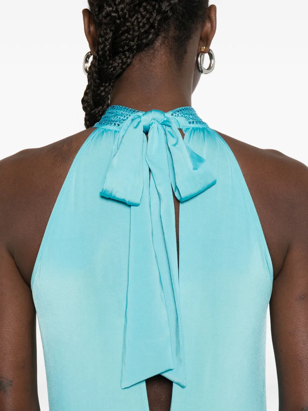 Embellished Halterneck Maxi Dress