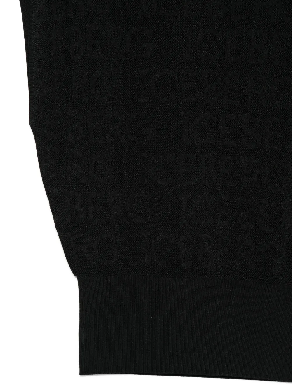 Iceberg Top met logo-patroon Zwart