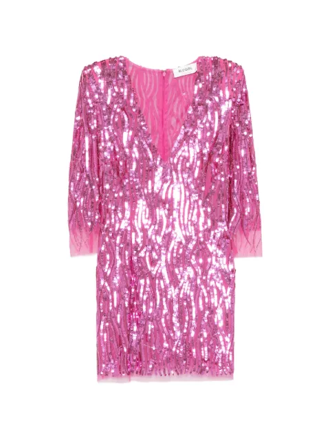 Blugirl sequinned V-neck mini dress