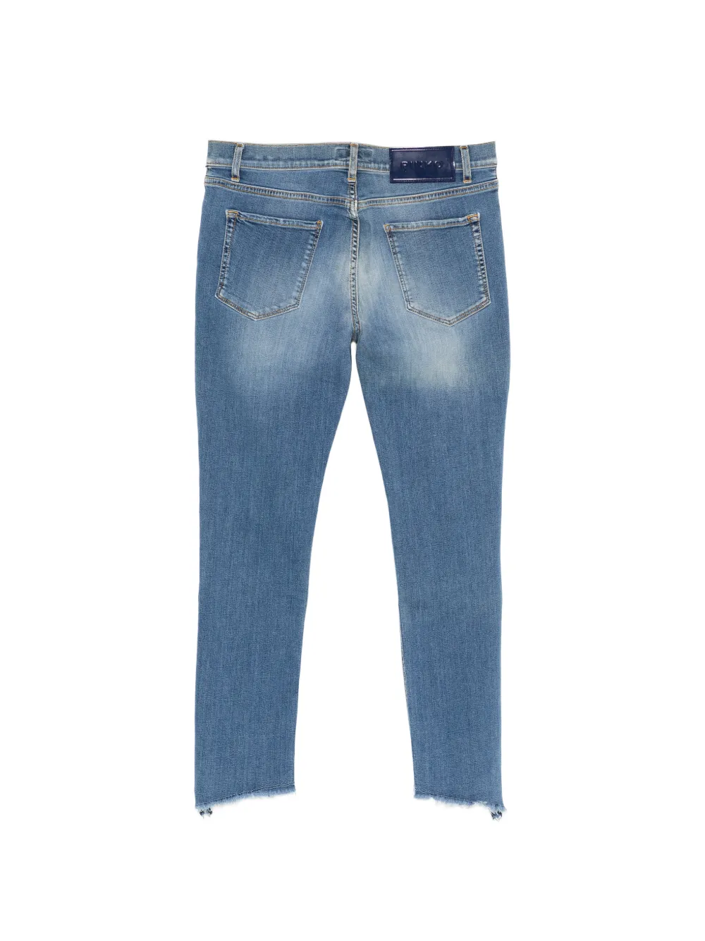 PINKO Sabrina skinny jeans met franje Blauw