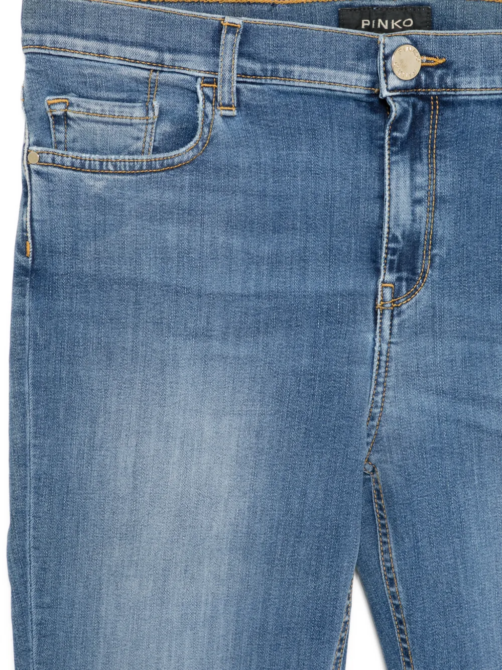 PINKO Sabrina skinny jeans met franje Blauw