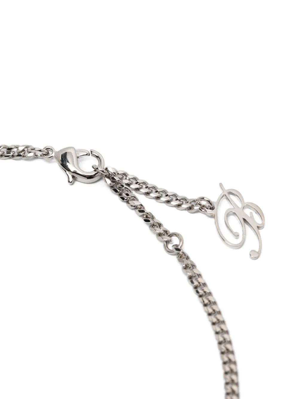 Blumarine Rose-detail Butterfly-detail Necklace In Silver