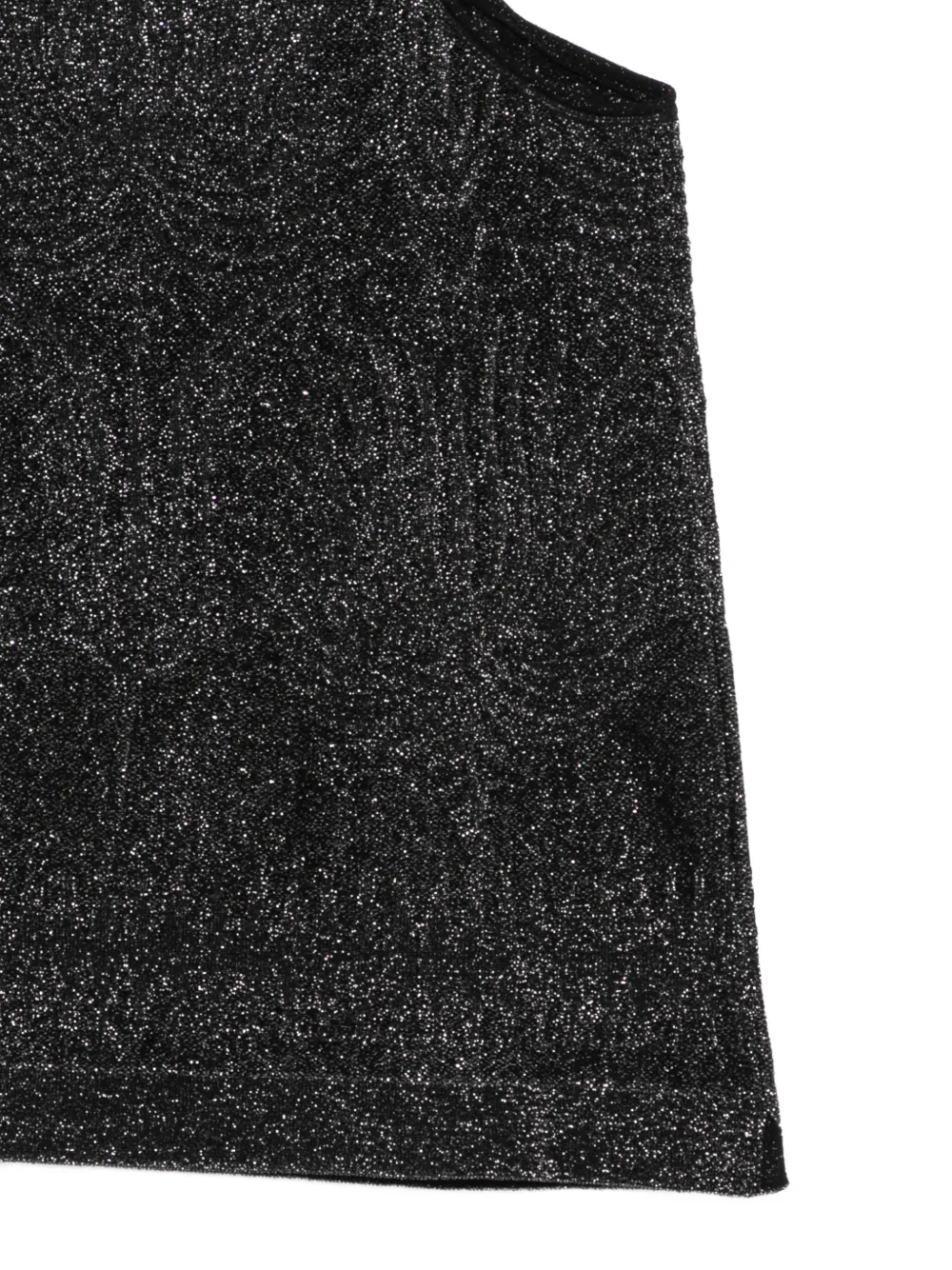  Circus Hotel Lurex-effect Top - Black 