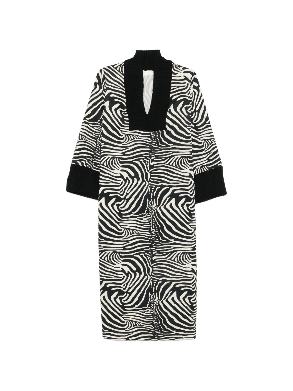 By Malene Birger Moldoa Midikleid mit geripptem Saum - Weiß