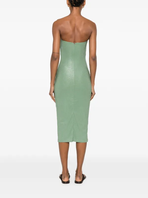 dress forum midi dress Dress Forum Hunter Green Button Dress – Adorn Boutique MI