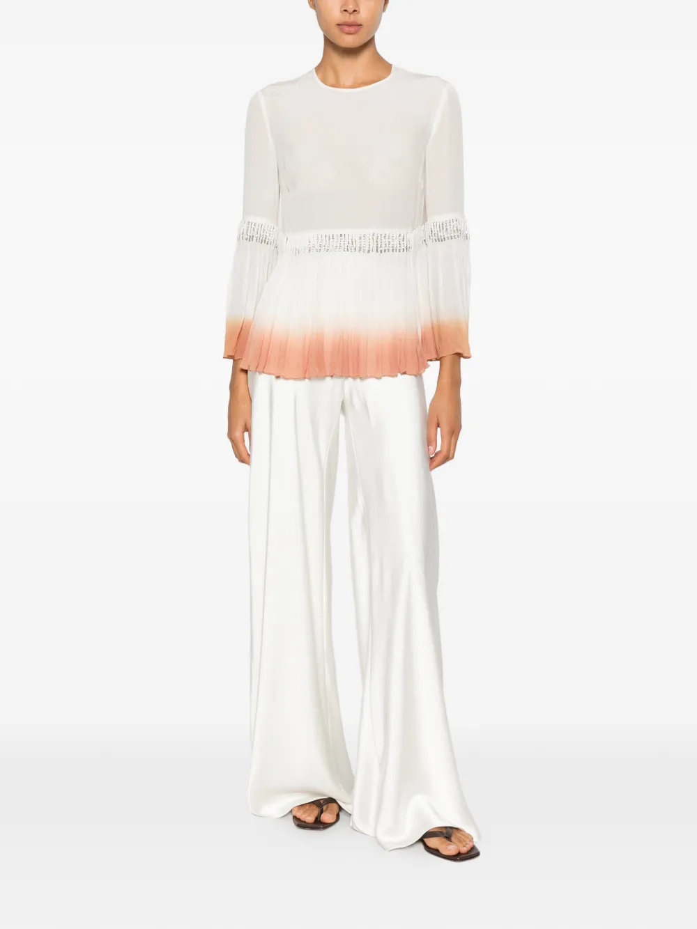 Elisabetta Franchi Tanktop met ombré-effect Wit