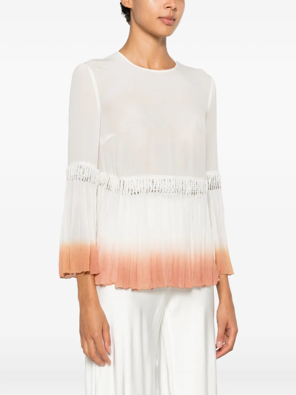 Elisabetta Franchi Tanktop met ombré-effect Wit