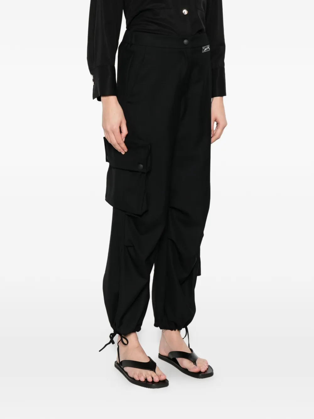  Erika Cavallini Button-fastening Cargo Pants - Black 
