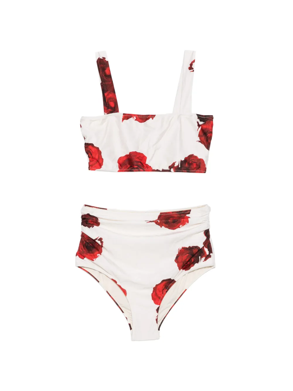 Liviana Conti rose-print bikini - Toni neutri