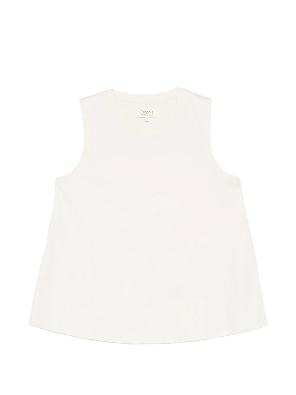 PSOPHIA sleeveless crew-neck cotton tank top - Toni neutri