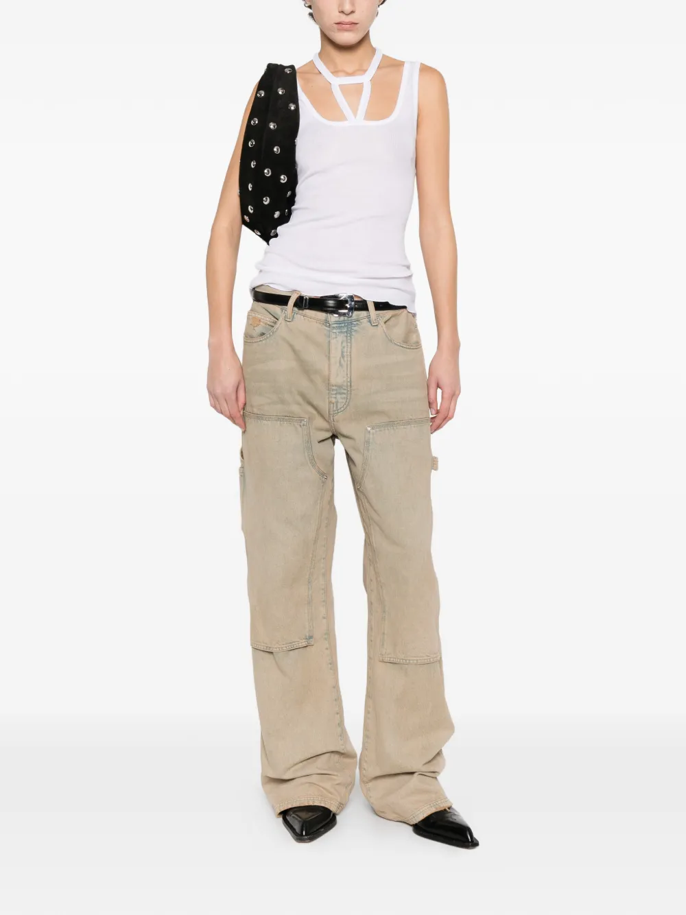  Circus Hotel Halterneck Top - White 