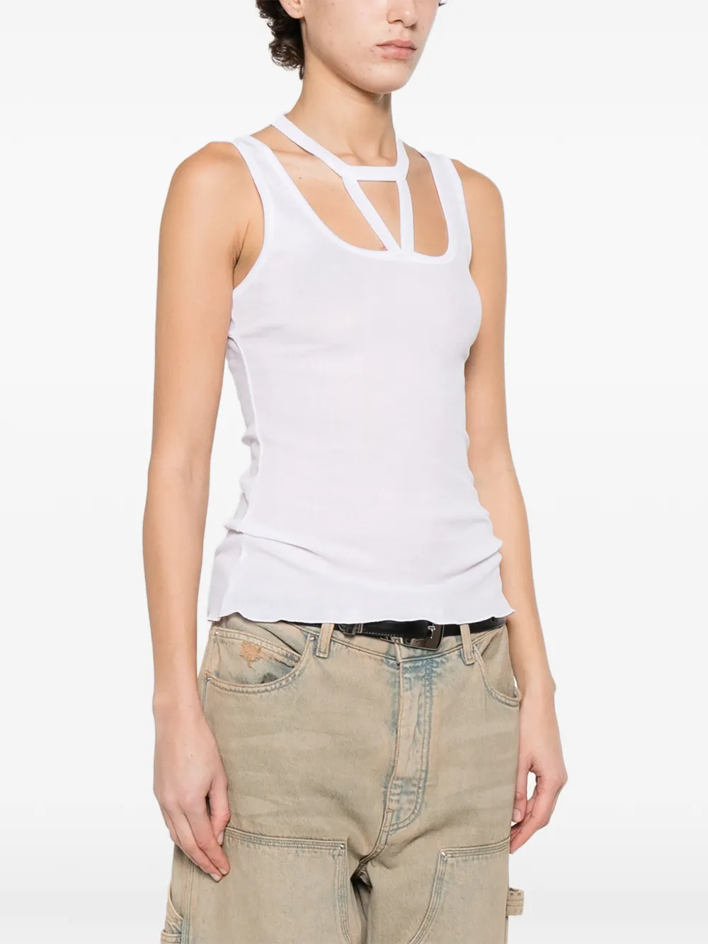  Circus Hotel Halterneck Top - White 