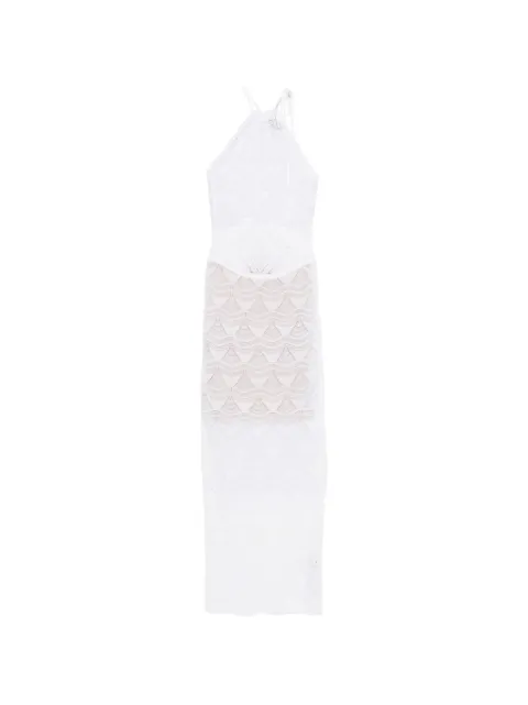 Just Cavalli tie-neck pattern dress