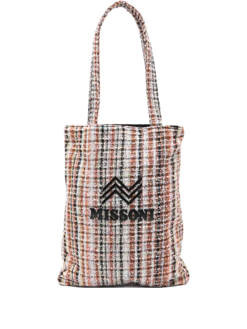 Missoni Vertical Tote Bag In Neutral