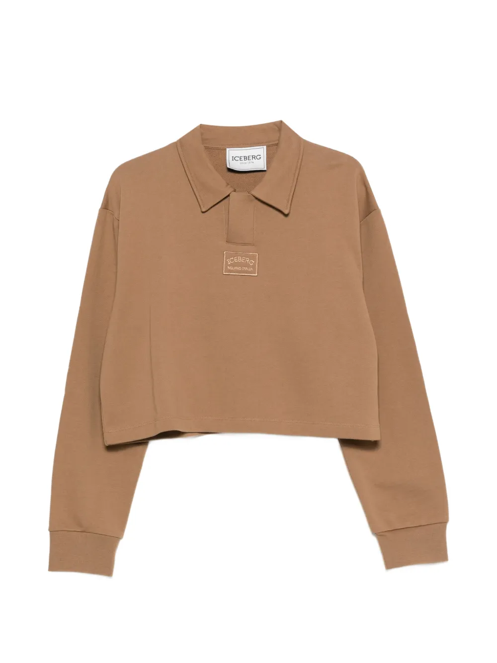 Iceberg crop polo shirt - Marrone