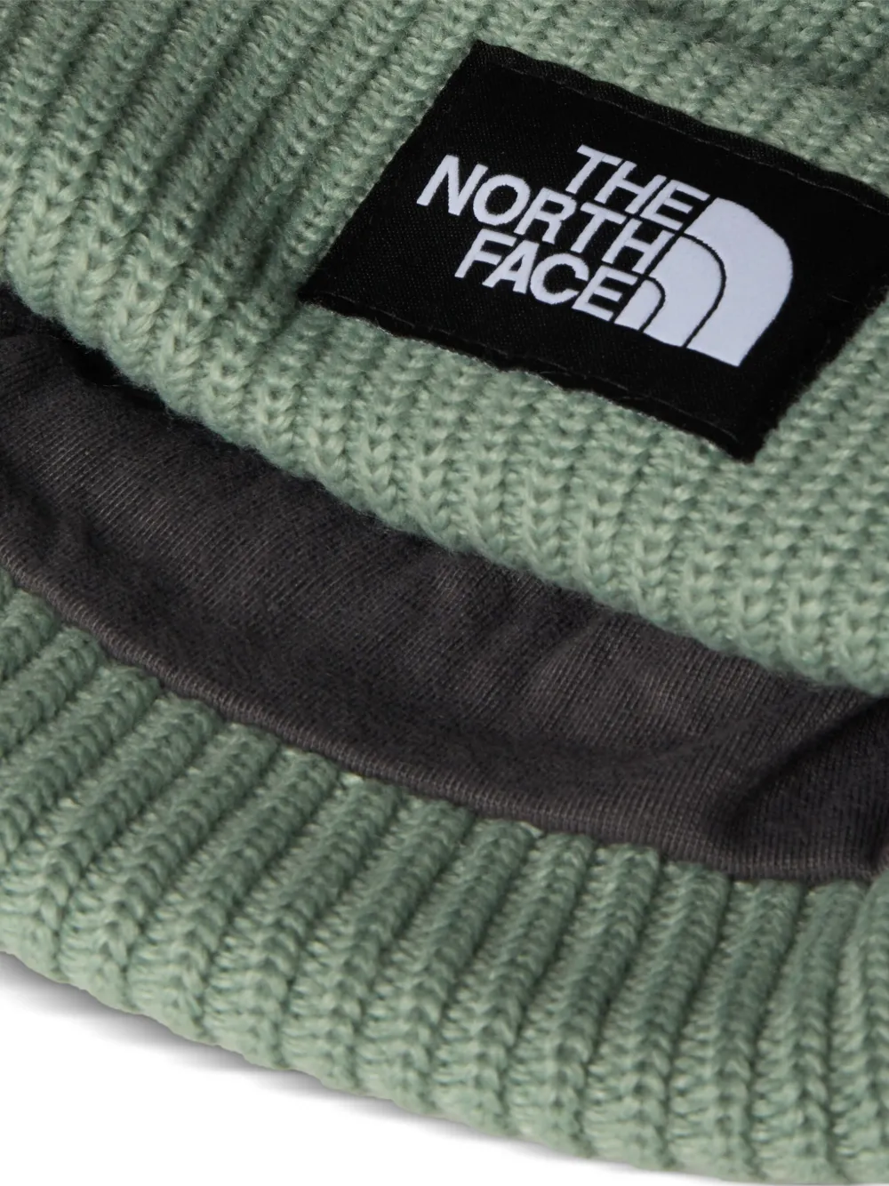 The North Face Kids ribbed logo patch hat - Groen