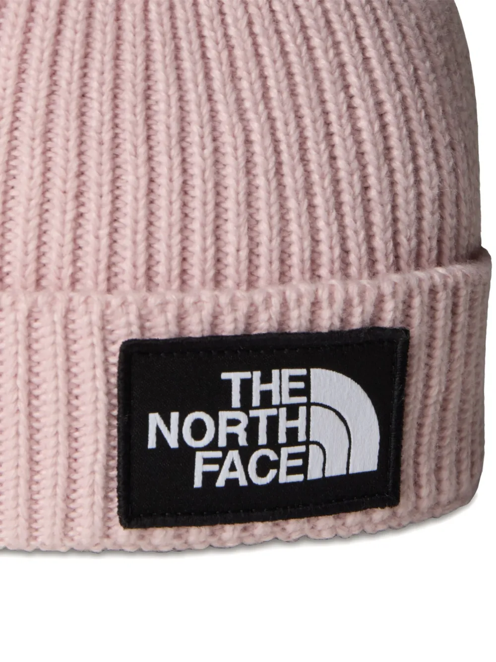 The North Face Logo-patch Beanie In Pink