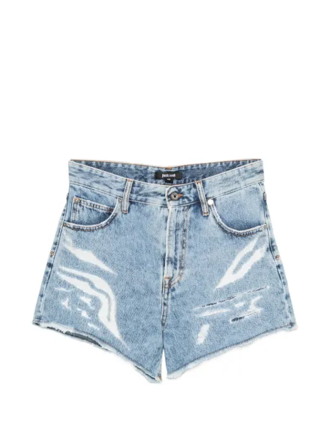 Just Cavalli distressed raw-cut shorts