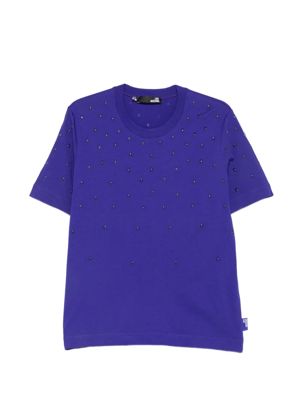 Love Moschino bead-embellishment T-shirt - Viola