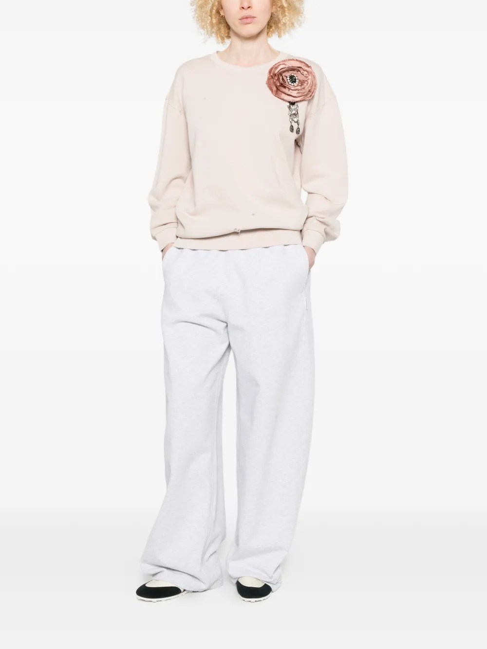  Pinko Sudadera Con Efecto Envejecido - Neutro 
