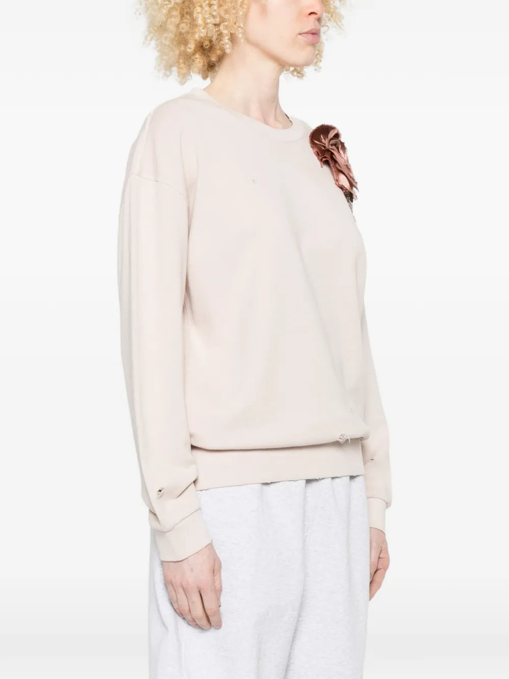  Pinko Sudadera Con Efecto Envejecido - Neutro 