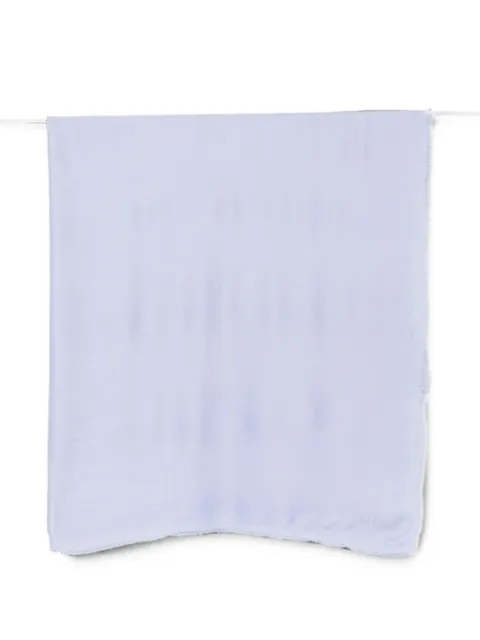 Blugirl logo-jacquard frayed scarf
