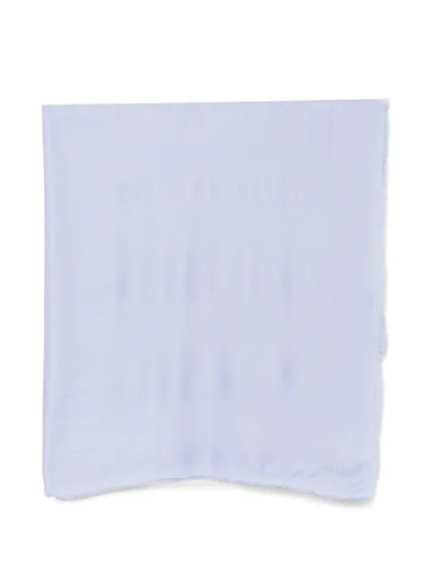 Blugirl logo-jacquard frayed scarf
