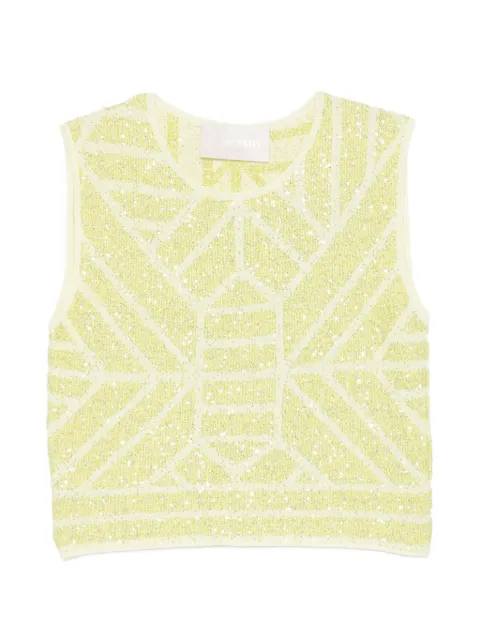 Circus Hotel geometric sequin top