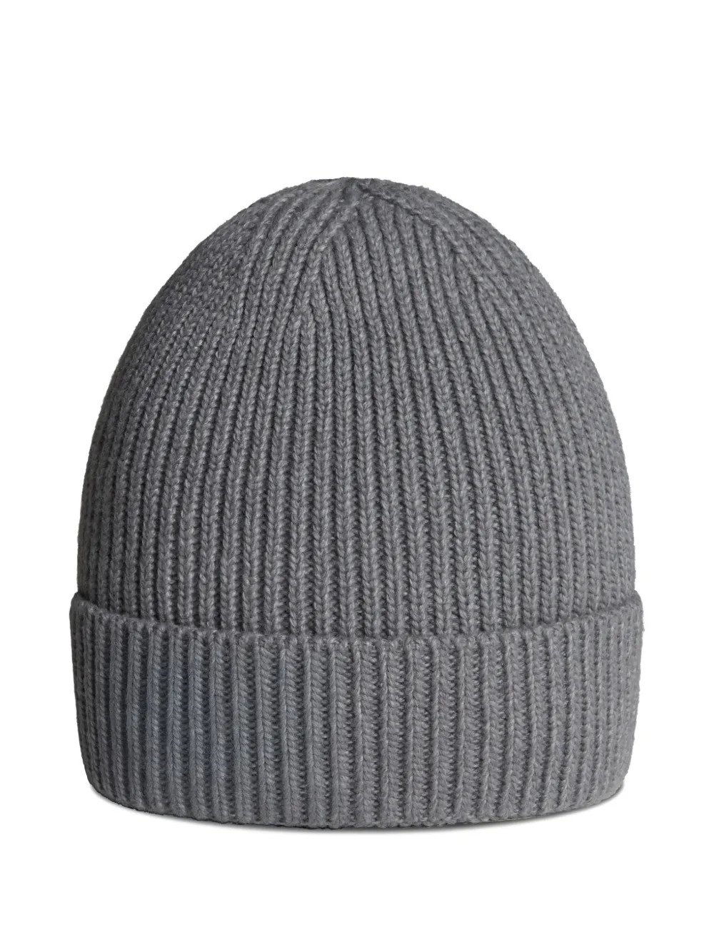 The North Face Kids ribbed-knit logo-patch beanie - Grijs