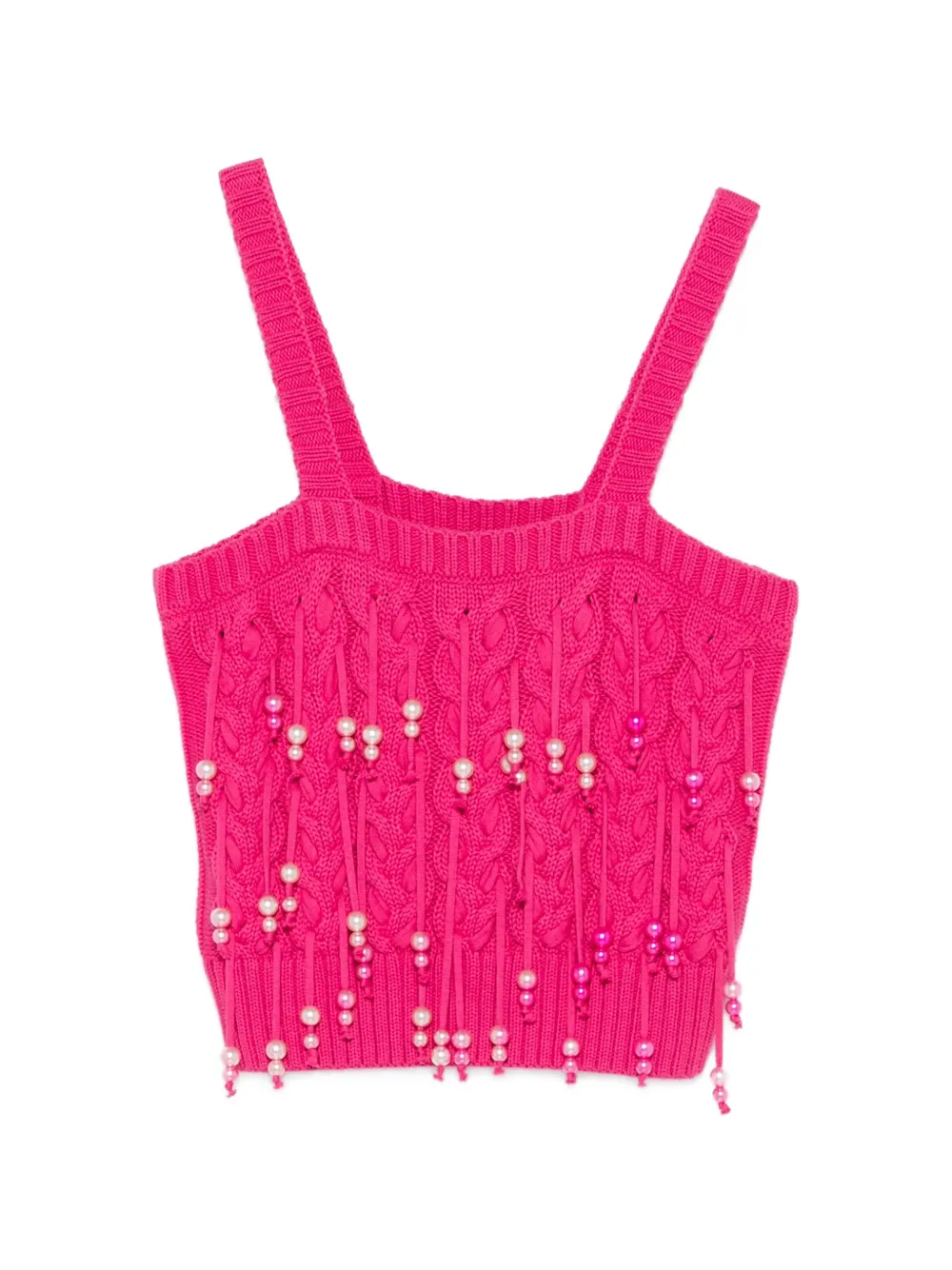 PINKO Potassio beaded-embellishment vest - Rosa